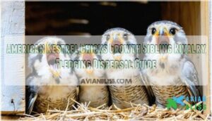 american kestrel chicks growth sibling rivalry fledging dispersal