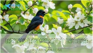 american redstart habitat and range