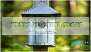 attaching and securing the guard