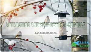 attracting and supporting redpolls attracting and supporting redpolls