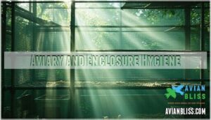 aviary and enclosure hygiene