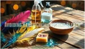 avoiding harsh chemicals and bleach