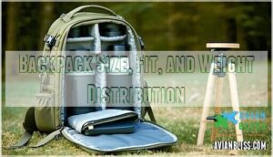 backpack size, fit, and weight distribution