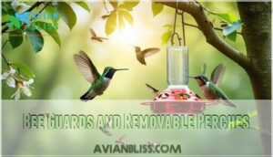 bee guards and removable perches