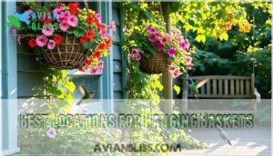 best locations for hanging baskets