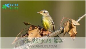 bill shape and size
