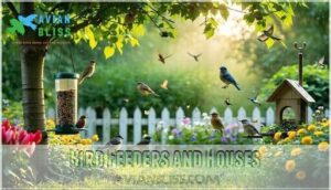 bird feeders and houses