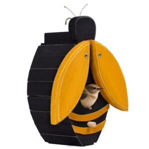 Bird Houses for Outside, Bee Shaped B0F5BG3TDJ