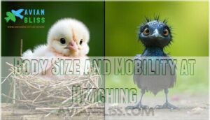 body size and mobility at hatching