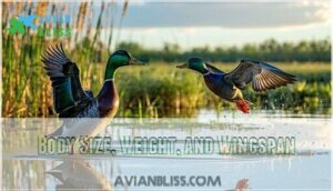 body size, weight, and wingspan