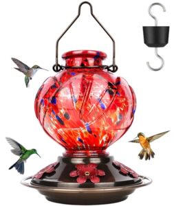 BOLITE Hummingbird Feeder, Hand Blown B0CYGJNQVG