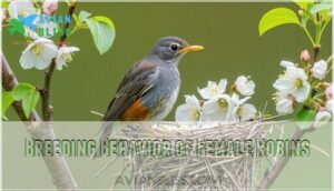 breeding behavior of female robins