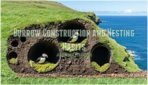 burrow construction and nesting habits
