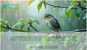 capturing bird behavior in rain