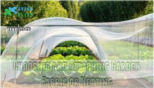 choosing and attaching garden fabric or netting