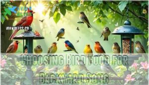 choosing bird food for backyard song