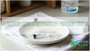 cleaning and disinfecting feeding tools