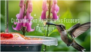 cleaning and maintaining feeders properly