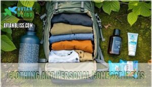 clothing and personal comfort items