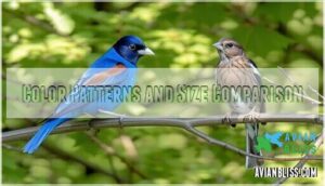 color patterns and size comparison