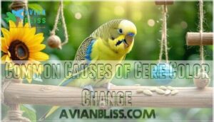 common causes of cere color change