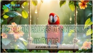common causes of sneezing in birds