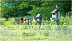 conservation status within eastern bluebird range