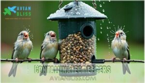 contaminated feeders