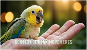 context of beak movements
