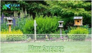 create an attractive habitat with shelter