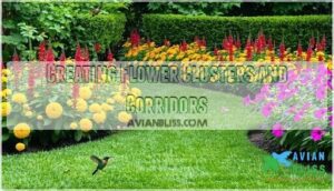 creating flower clusters and corridors