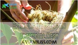 creating or using an artificial nest