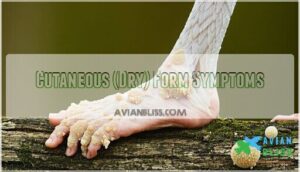 cutaneous (dry) form symptoms