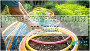 cutting and shaping hula hoops for frames