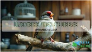 diagnosing finch eye disease