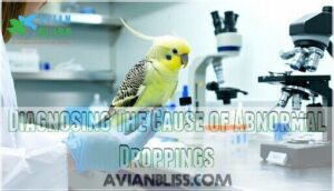 diagnosing the cause of abnormal droppings