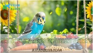 dietary adjustments for vibrant feathers