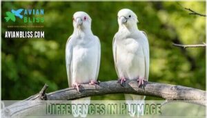 differences in plumage