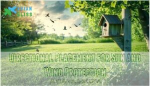directional placement for sun and wind protection