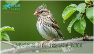 disheveled feathers and blood disheveled feathers and blood