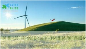 disrupted breeding and nesting activities