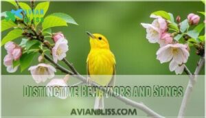 distinctive behaviors and songs