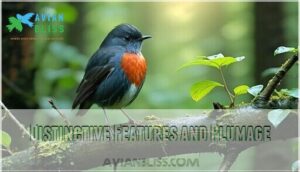 distinctive features and plumage