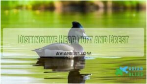 distinctive head tuft and crest