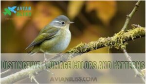 distinctive plumage colors and patterns