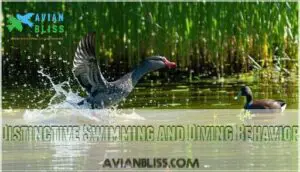 distinctive swimming and diving behavior