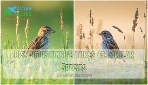 distinguishing features vs. similar species