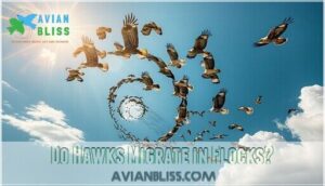 do hawks migrate in flocks
