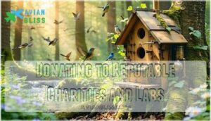 donating to reputable charities and labs