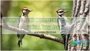 downy vs hairy woodpecker
